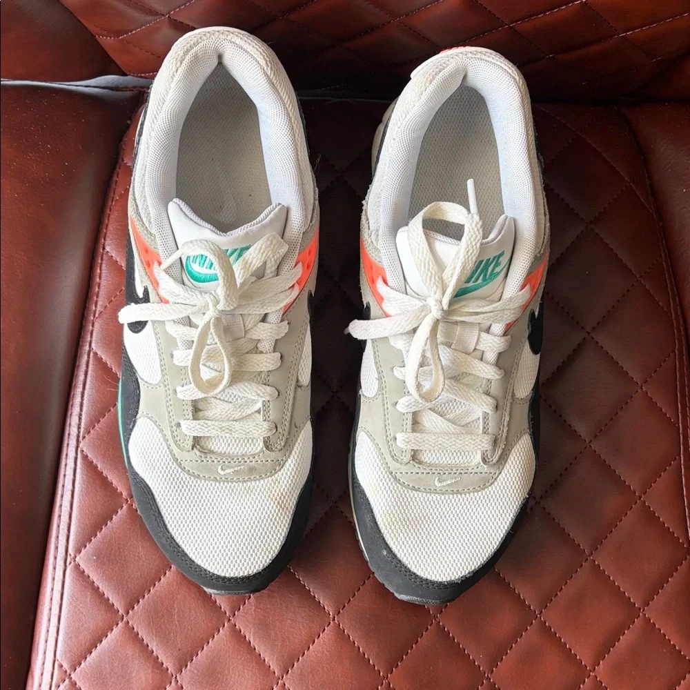 Nike Women's White, Black, and Orange Sneakers
